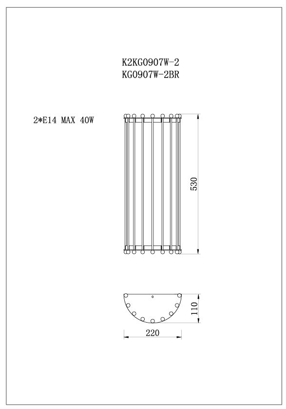 Бра Garda Decor из прозрачного стекла (хром) K2KG0907W-2