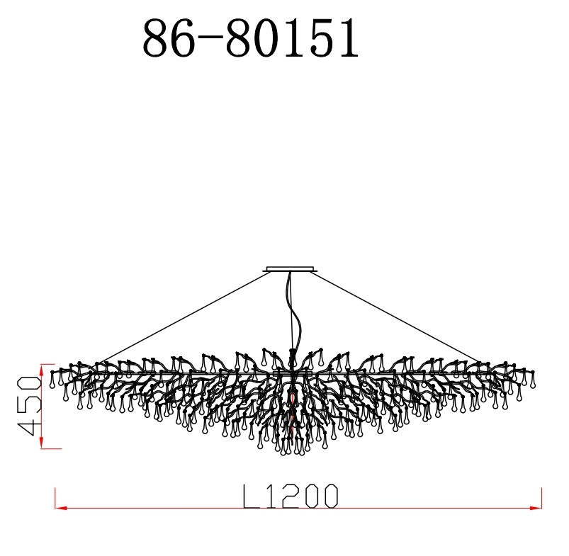86-80151 Люстра 120*60*h.36см, металл цвет золото