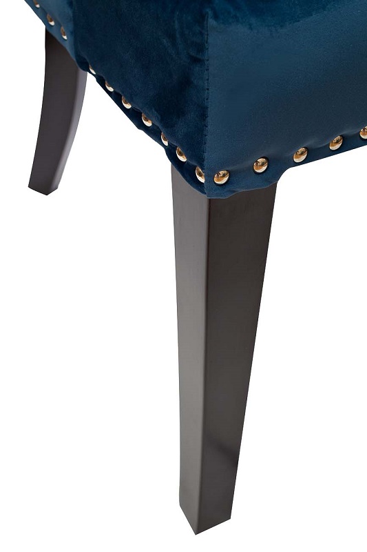 Стул Garda Decor велюровый синий 24YJ-236-466