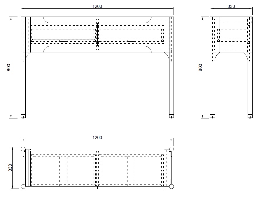 77IP-GD007-KONS/1 Консоль Grimaldi светлая  120*33*80см