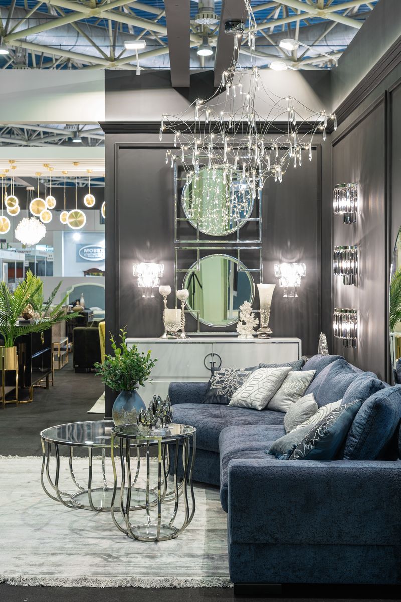 Диван Garda Decor LAZIO трехместный с трапецией левый