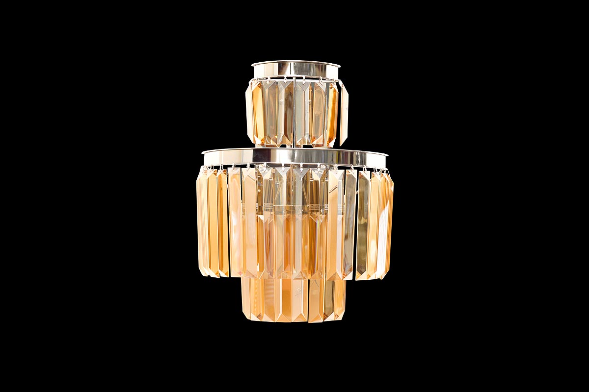 Бра Garda Decor из янтарного стекла 15-B6000-3AMBER