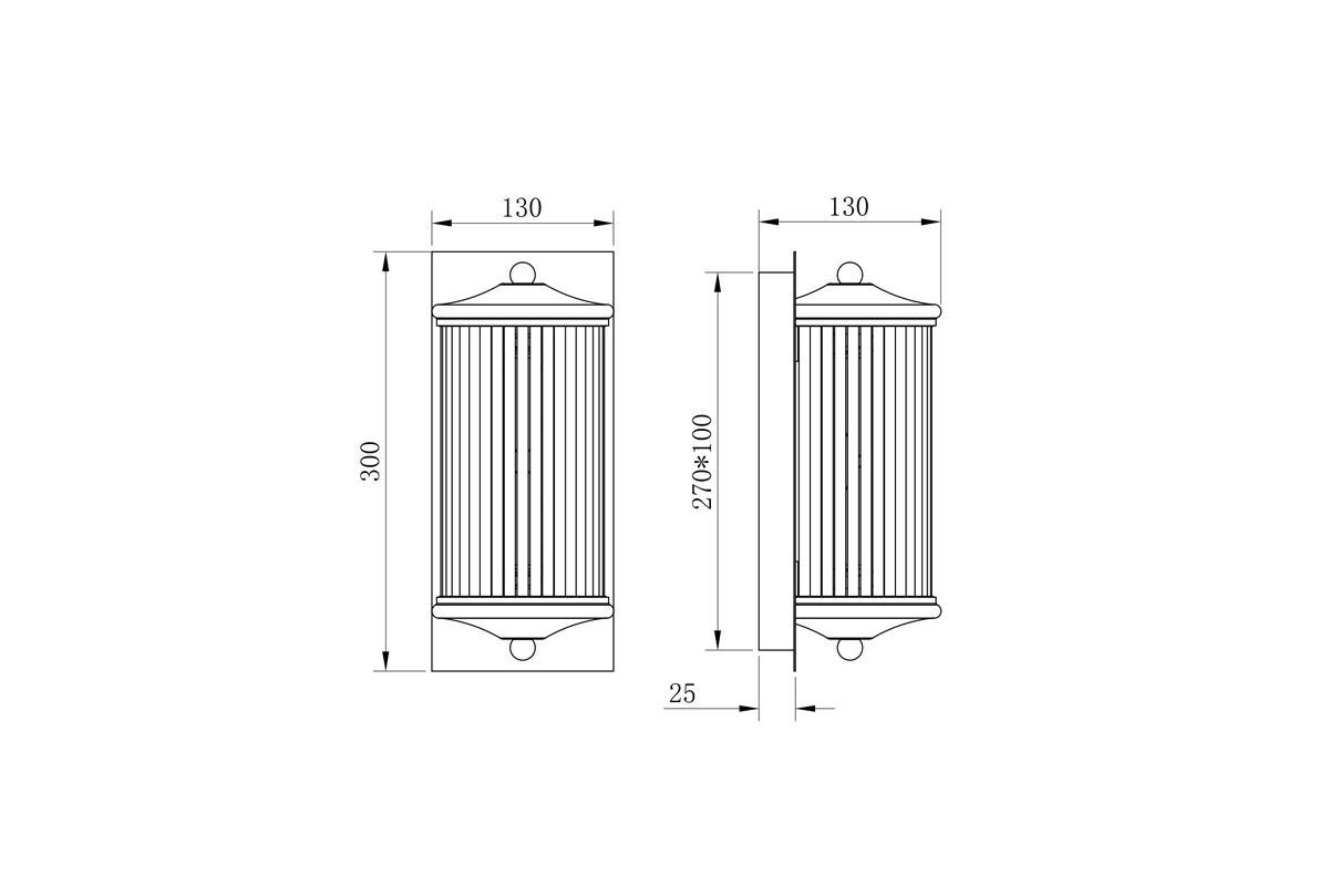K2KG0603W-2 Бра d13*30см