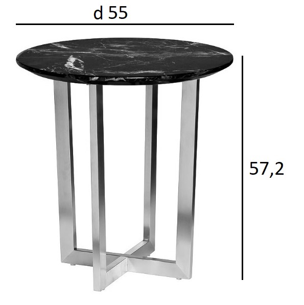 33FS-ET2029-BS Стол журнальный Nero d55х57,2 см