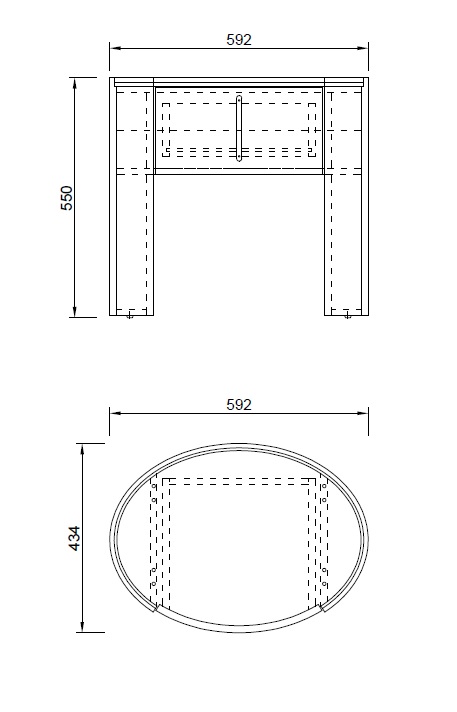 77IP-30300 Тумбочка 1 ящик темный шпон 59*42*55см