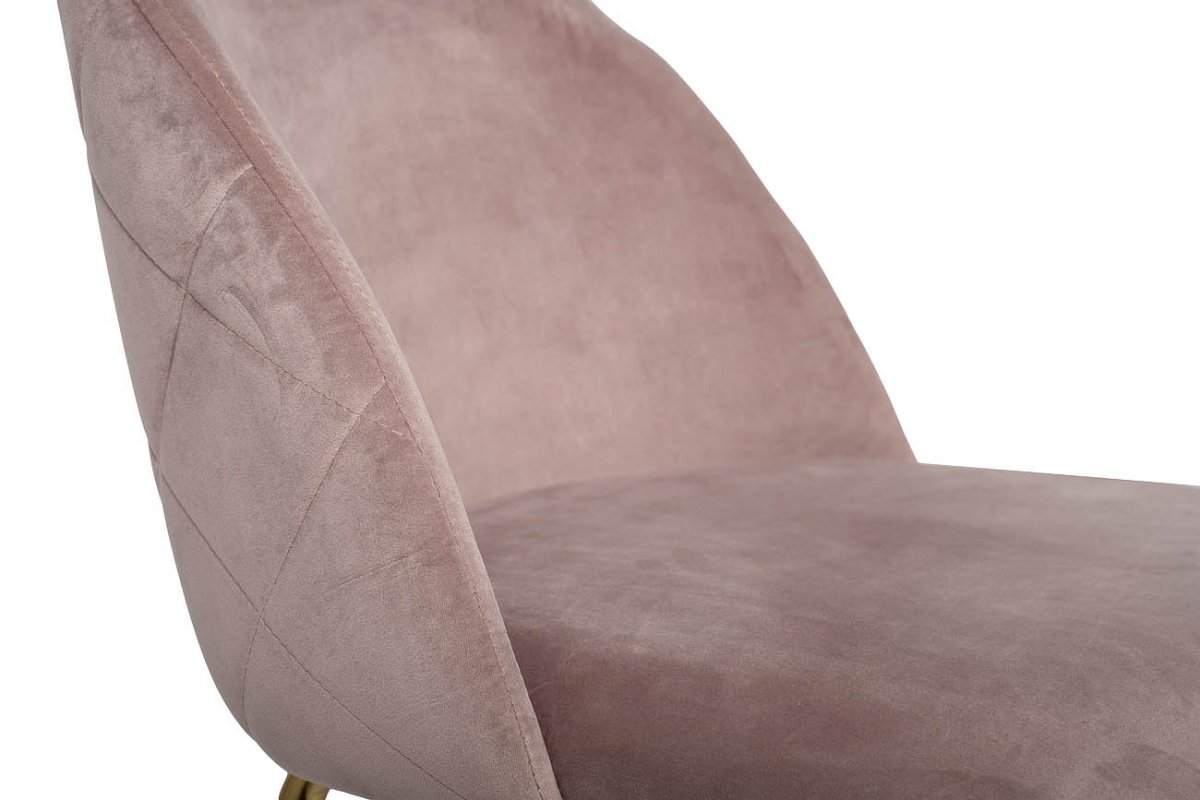 Стул Garda Decor велюровый пепельно-розовый на металлических ножках 30C-301-1G LPI