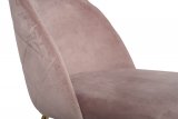 Стул Garda Decor велюровый пепельно-розовый на металлических ножках 30C-301-1G LPI