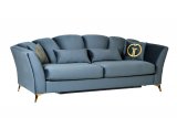 Диван Garda Decor Annette трехместный раскладной велюровый бирюзовый ANNETTE-3M-1K-БИРЮЗОВЫЙ-Riv87 ANNETTE-3M-2K-БИРЮЗОВЫЙ-Riv87