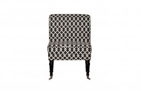 Кресло Garda Decor черно-белое (лён) DY-734