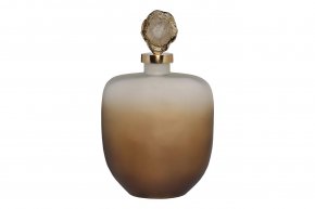 Ваза-флакон Garda Decor стеклянная с крышкой 71PN-51082
