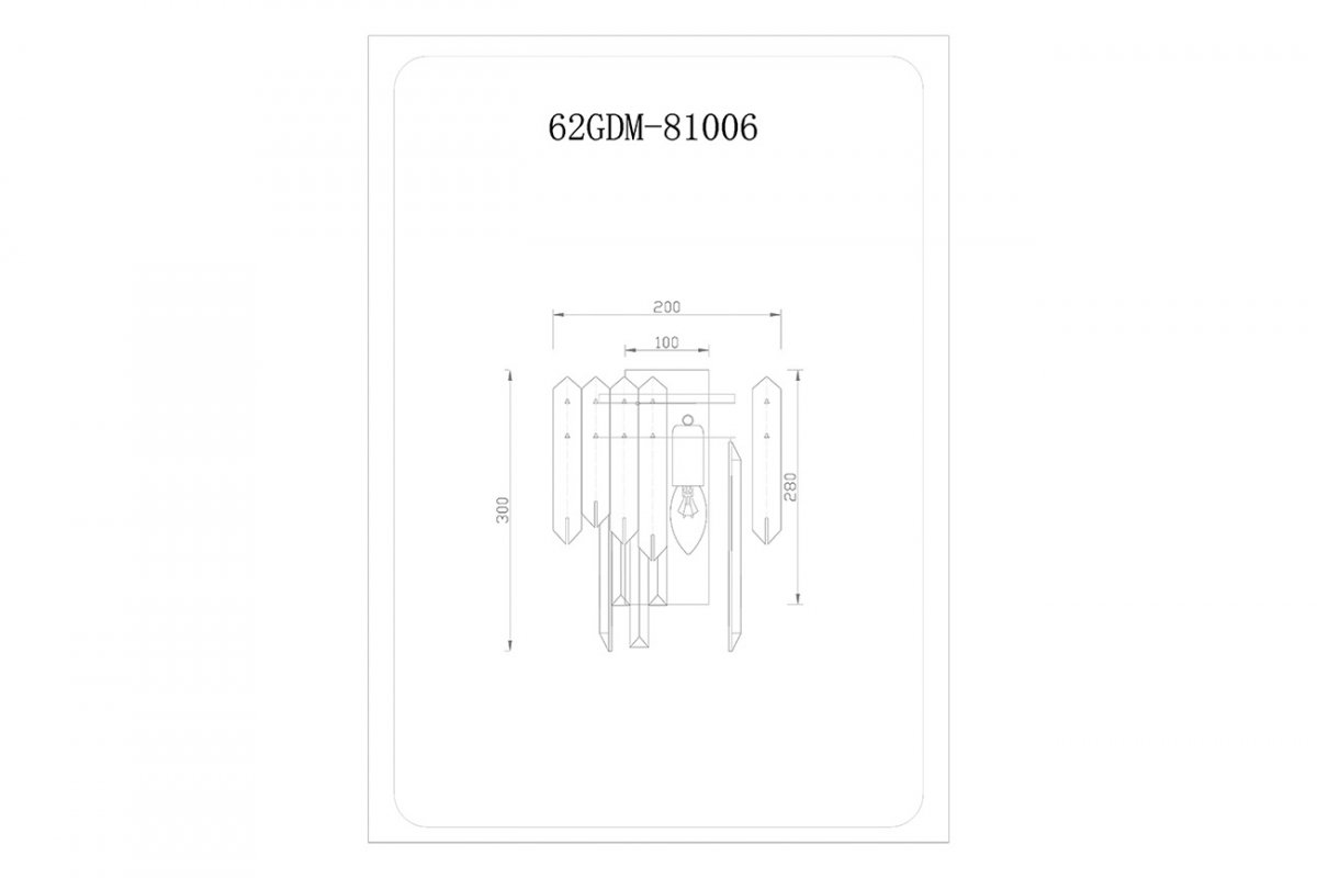 62GDM-81006CH  Бра VIittoria S хром 20*34см