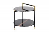 Столик Garda Decor журнальный круглый с полкой 30B-871