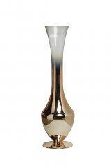 Ваза Garda Decor стеклянная прозрачная с розовым золотом 35BB-0978CG