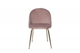 Стул Garda Decor велюровый пепельно-розовый на металлических ножках 30C-301-1G LPI