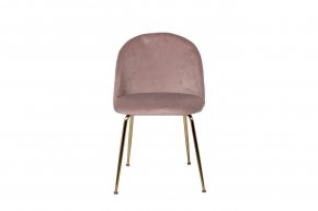 Стул Garda Decor велюровый пепельно-розовый на металлических ножках 30C-301-1G LPI