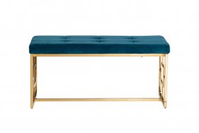 Банкетка Garda Decor велюровая изумрудная 47ED-BEN005GOLD-EM