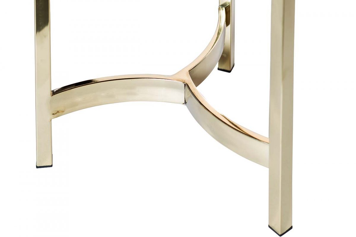 13RXFS5080L-GOLD Стол журнальный стекло коричн./золото d35*70см