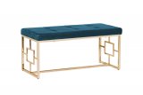 Банкетка Garda Decor велюровая изумрудная 47ED-BEN005GOLD-EM
