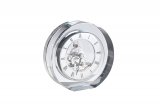 C81071 Часы настольные круглые, 12*5.3*12 см. цвет серебряный