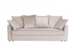 Диван Garda Decor Mores трехместный раскладной бежевый с кантом MORES(K)-2K-КРЕМ-Bel09+Vel35