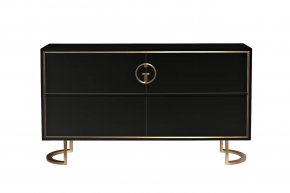 Комод Garda Decor Garda Decor черный с золотом GD-CH002