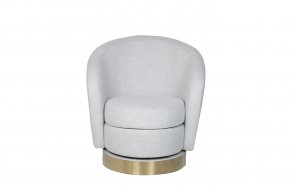 Кресло Garda Decor Napoli вращающееся светло-серая рогожка Napoli-1K-СВ.СЕР-Bergamo90 Napoli-2K-СВ.СЕР-Bergamo90
