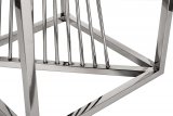 13RXET8082L-SILVER Стол журнальный стекло черн./серебро 38*38*70