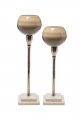 71PN-31802 Подсвечник стекл.на металл. ножке h42,5см