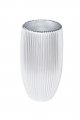 ZS2062-19SL Кашпо серебристое с полосками d26*49см