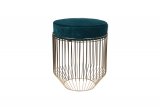 Банкетка Garda Decor велюровая темно-зеленая на металлическом каркасе A98005630