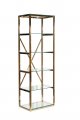 GY-01000 Стеллаж стекло прозр/золото 60*40*180см