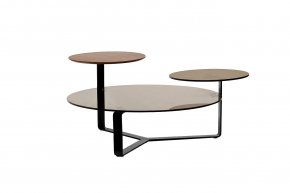 Стол Garda Decor журнальный с темным стеклом 40AD-CT233B