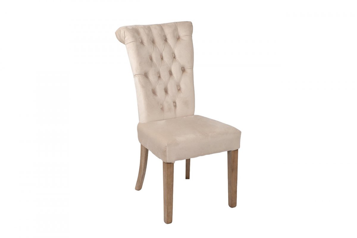 Стул Garda Decor велюровый кремовый PJC597-PJ634