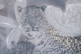 89VOR-AFRICA LEOPARD  Холст "Африка леопард" 100*100 см, багет золото, зол.поталь