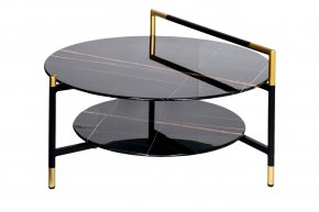 Стол Garda Decor журнальный круглый с полкой 30B-872