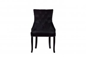 Стул Garda Decor велюровый черный 24YJ-236-07329