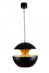 Светильник Garda Decor подвесной металлический черный с золотом 60GD-9064L-BL