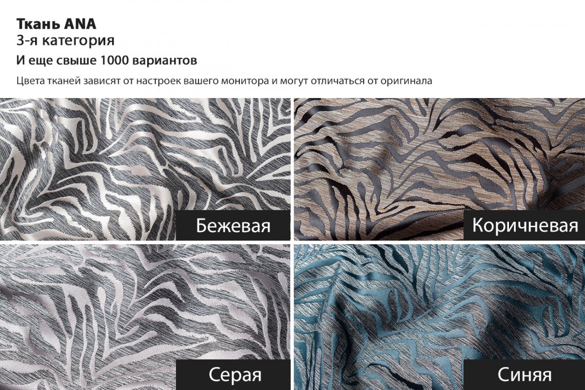 Пуф круглый Murano жаккард синий MURANO-80-3K-ПРИНТСИНИЙ-Ana SIN