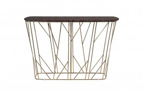 Консоль Garda Decor  ажурная искусственный мрамор Purple Mistique /зол 57EL-CST393