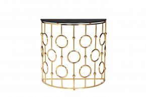 GY-CST8040GOLD Консоль стекло черн/золото 78*40*77см