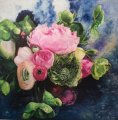 Холст Garda Decor "Букет с пионом" 89VOR-AQUARELLE34