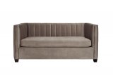 Диван Garda Decor двухместный велюровый серый ZW-707G2
