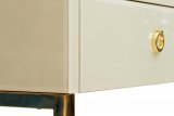 Консоль Garda Decor с ящиками бежевое стекло/золото KFC762E7