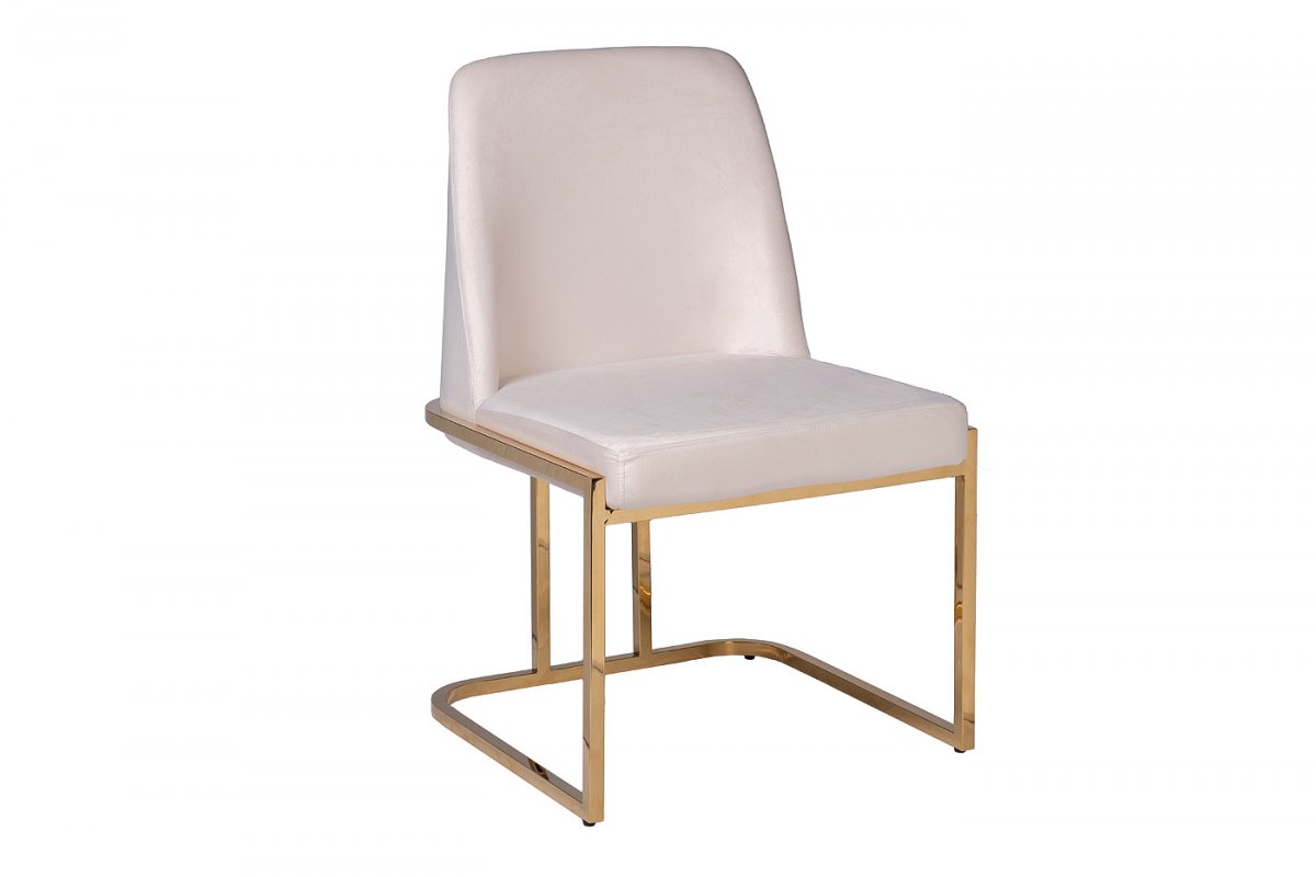 GY-DC8365GOLD-CR Стул велюр кремовый/золото 54*56*89см